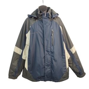 Free Tech Men's Jacket Navy/Gray Fleece Lined Size L (42-44)